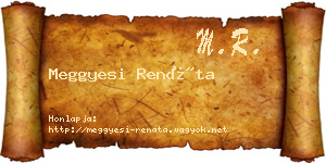 Meggyesi Renáta névjegykártya